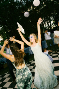 wedding guests on the dance floor