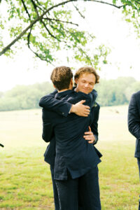 groom and groomsmen at ceremony