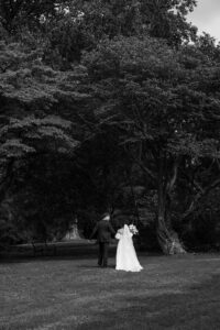 bride and groom leaving the ceremony