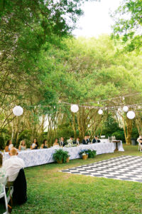 head table at the wedding reception