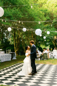 bride and groom first dance