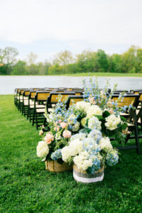The pastel florals for the ceremony!
