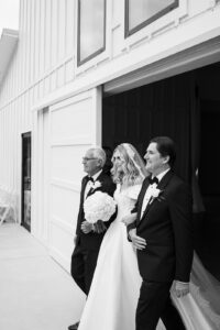 The bride, father of the bride, and grandfather of the bride