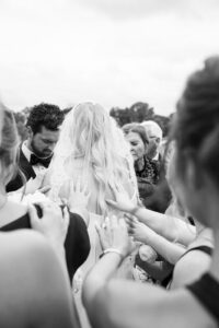 Prayer during the wedding ceremony