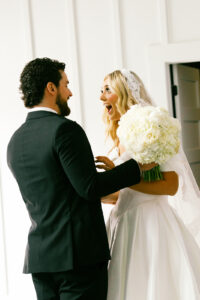 The bride and groom right after the ceremony. All the excitement!!